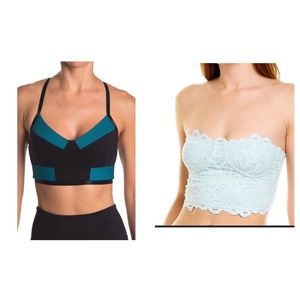 BNWT Bundle of 2 Free People bralette & sports bra